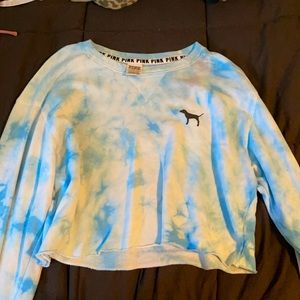 VS blue cropped crew neck size XS